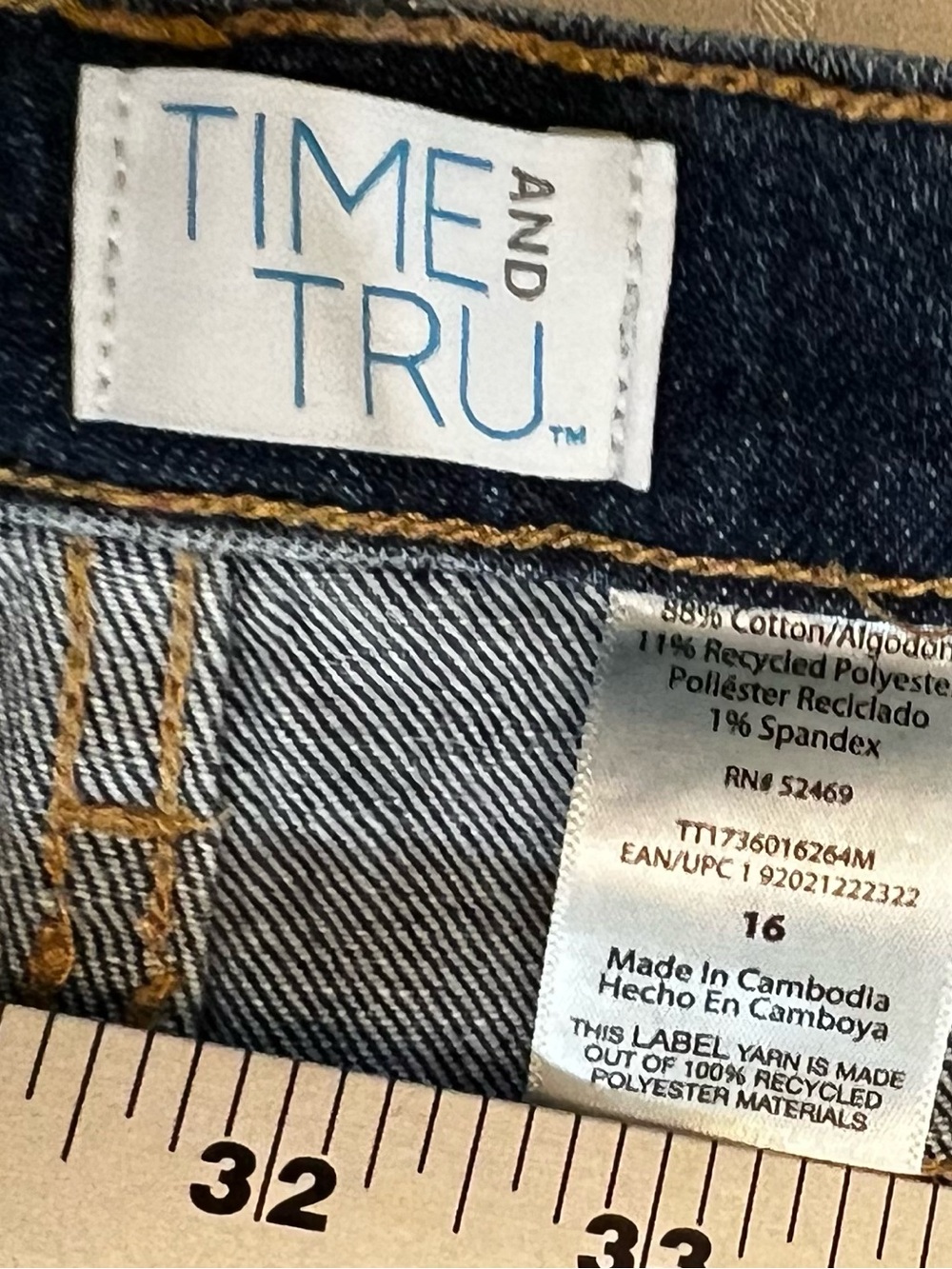 Dark Blue Barrel Size 16 Denim Jeans NWT - Picture 7 of 10